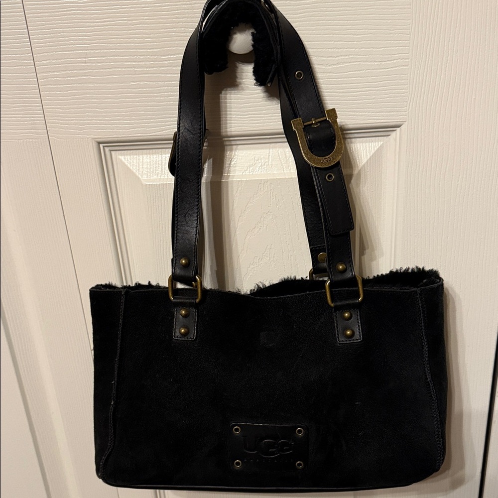 UGG Black Suede Shoulder Bag